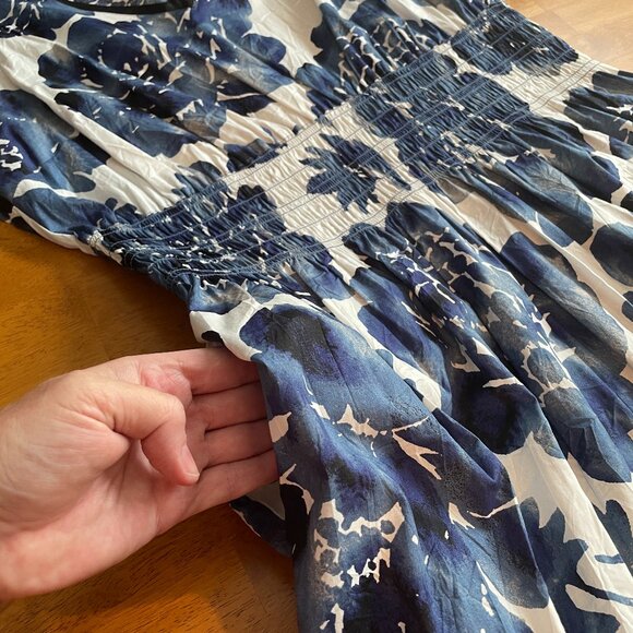 Size XL Simply Vera by Vera Wang blue white sleeveless dress - Picture 10 of 13